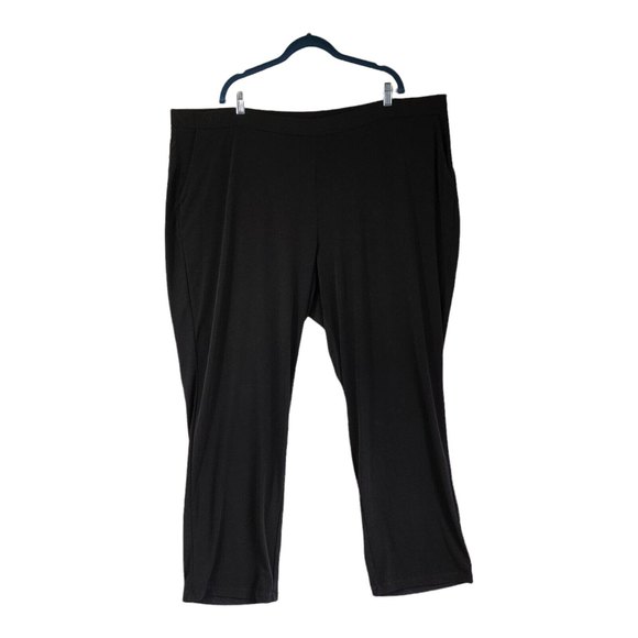 Susan Graver Every Day Women's Pants Sz 3XL with Pockets Black A369150 - Picture 1 of 11